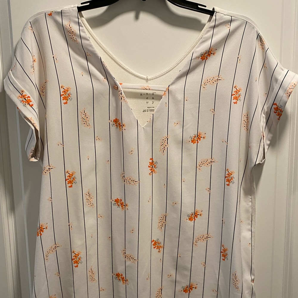 Mixed media blouse.